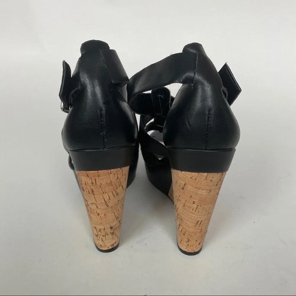 NEW Carlos Santana Zebra Wedge Sandals | 10